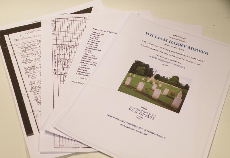 1914/15 Star Trio to Mower Royal Navy Sick Birth. Died 1918.