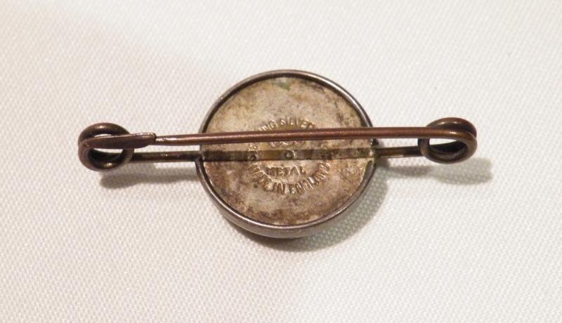 WW1 Era Canadian Button Silver Sweetheart Brooch
