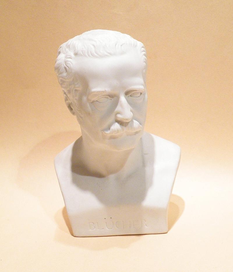 Antique Berlin Porcelain Parian Bust of General Blucher