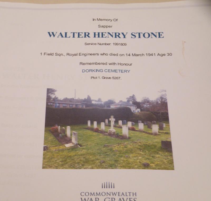 WW2 Medal Trio to Sapper Stone RE Accidently Killed 1941.