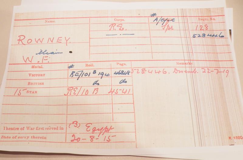 WW1 Territorial Force Medal Group to Rowney RE Sig Coy.