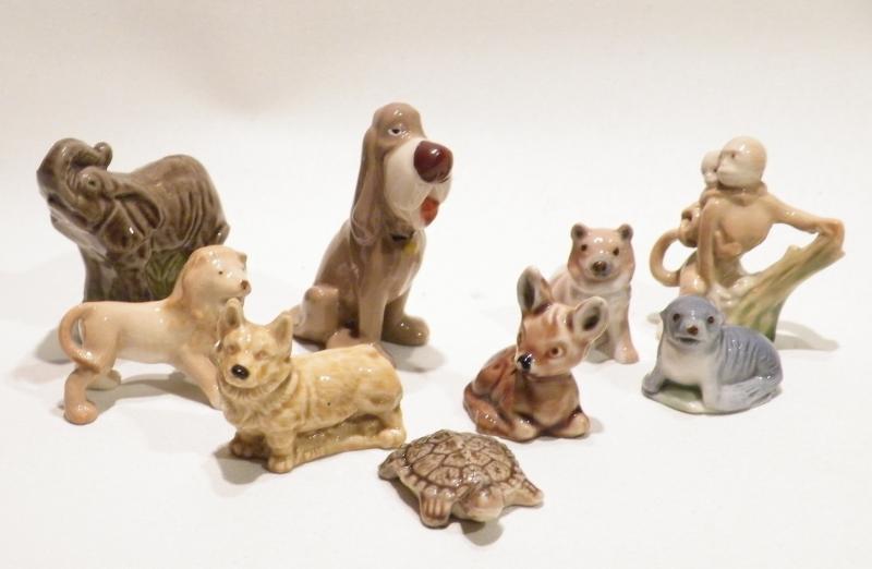 Collection of Nine Vintage Wade Whimsies