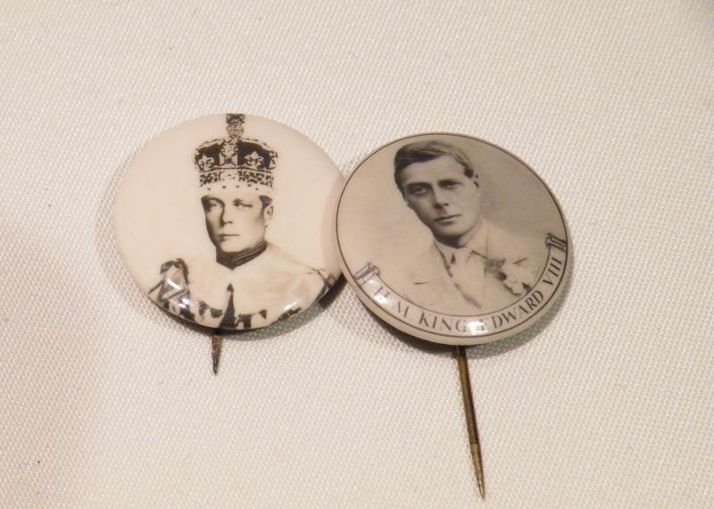 2x Edward VIII Coronation Badges.