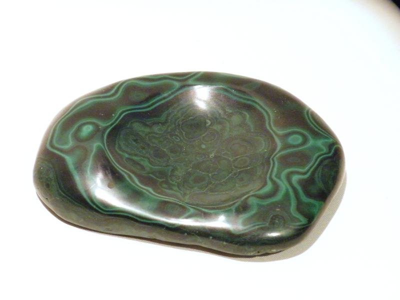 Polished Malachite Ring Dish.