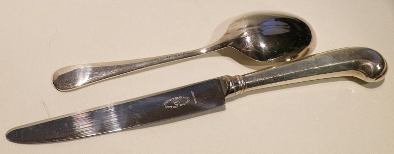 Stunning Butler of Sheffield A1 Plate set of Cutlery Pistol Grip & Rat Tail