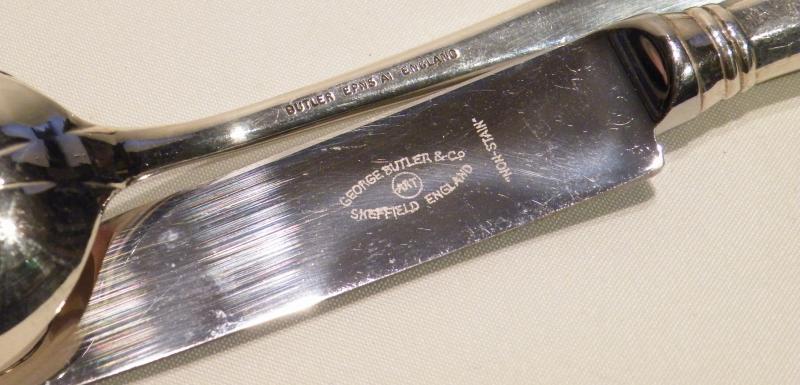 Stunning Butler of Sheffield A1 Plate set of Cutlery Pistol Grip & Rat Tail