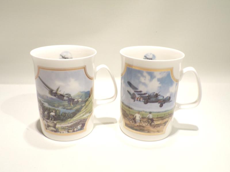 Pair Davenport Porcelain Mugs – Heroes of the Skys.