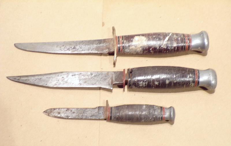 3 Rogers Type Utility Knives.