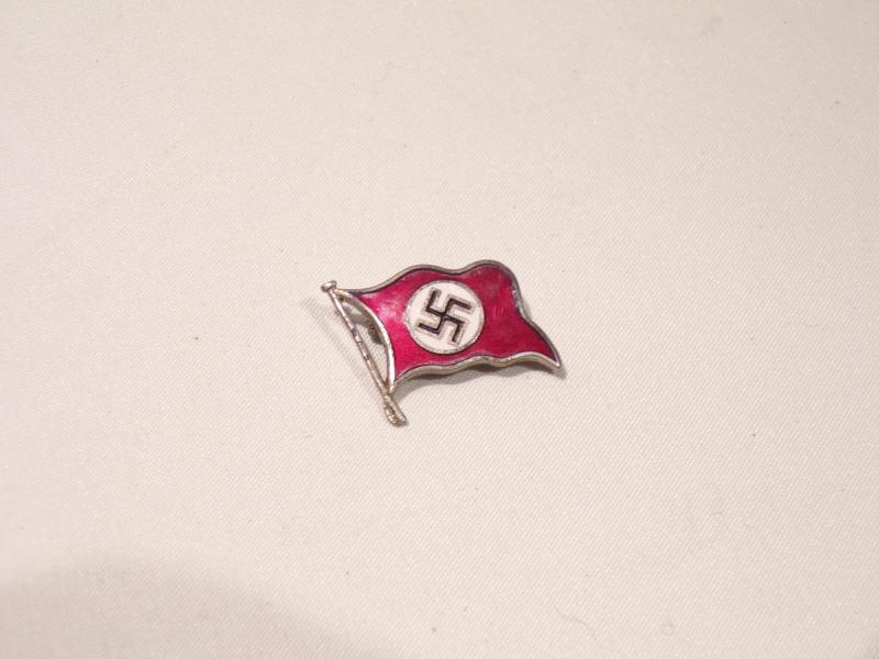 German NSDAP Enamelled Flag Pin.
