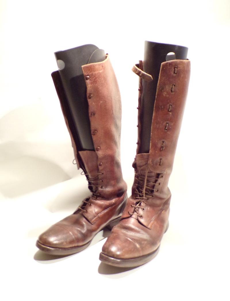 WW1 Era Officers Leather Trench/Riding Boots