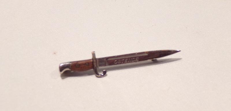 WW1 Era Miniature Bayonet Badge – Ostende