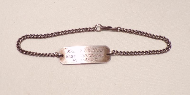 Officers Silver ID Bracelet – Major E Yorks Reg.