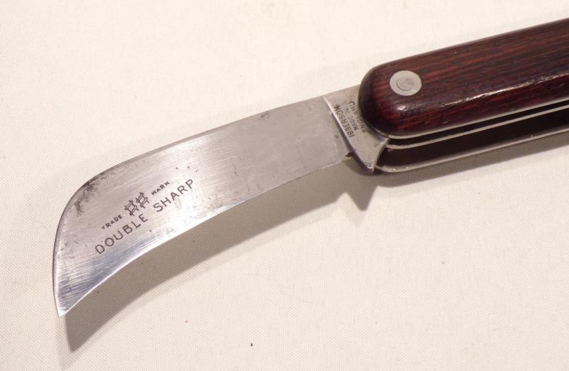 Vintage Ibberson Double Sharp Gardeners Folding Knife.