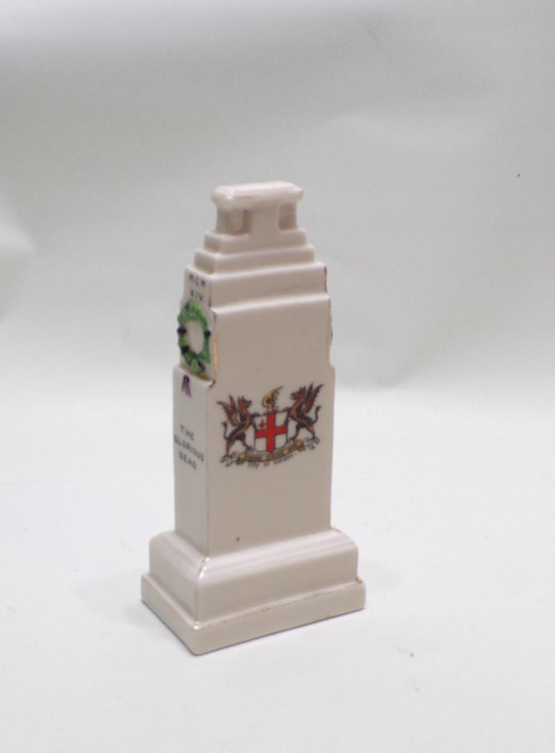 Vintage Crested China WW1 Cenotaph with London Crest