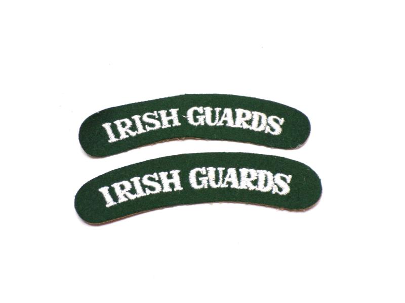 Pair Irish Guards Cloth Shoulder Badges.