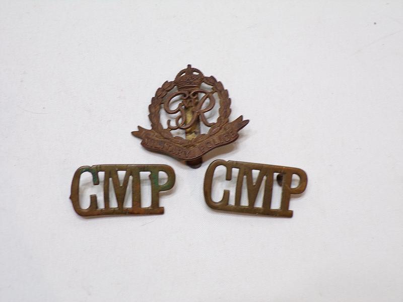 WW2 Era Corps Military Police Badge Set.