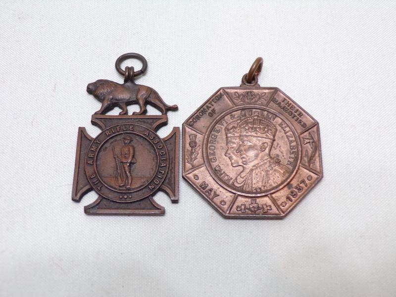 Collection of Six Rifle Clubs Pendants and Medal