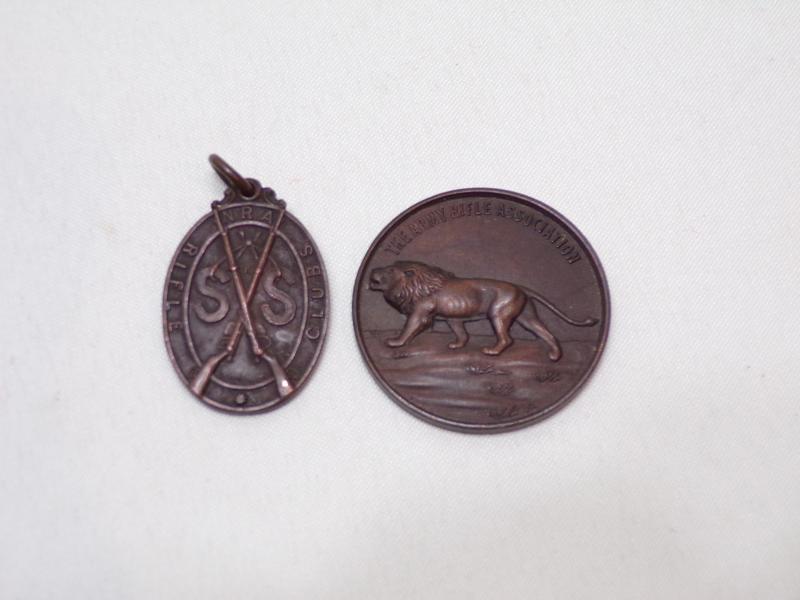 Collection of Six Rifle Clubs Pendants and Medal
