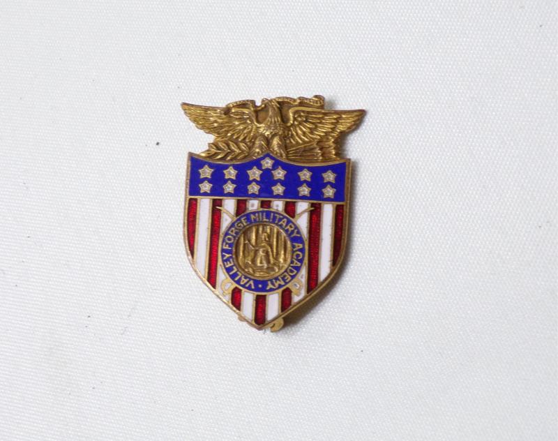 Vintage Maker Marked USA Valley Forge Military Academy Pin Badge