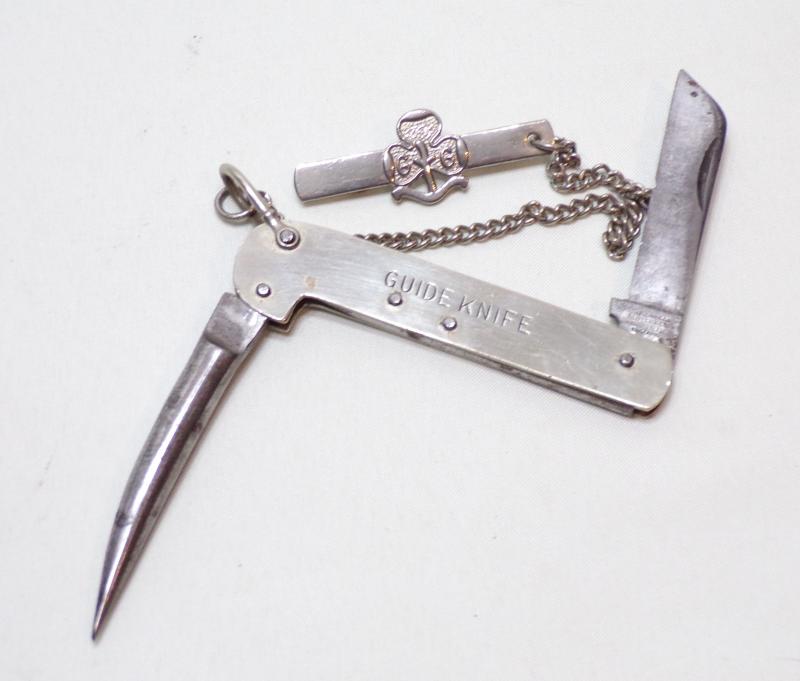 Vintage Girl Guide Pocket Knife & Chain