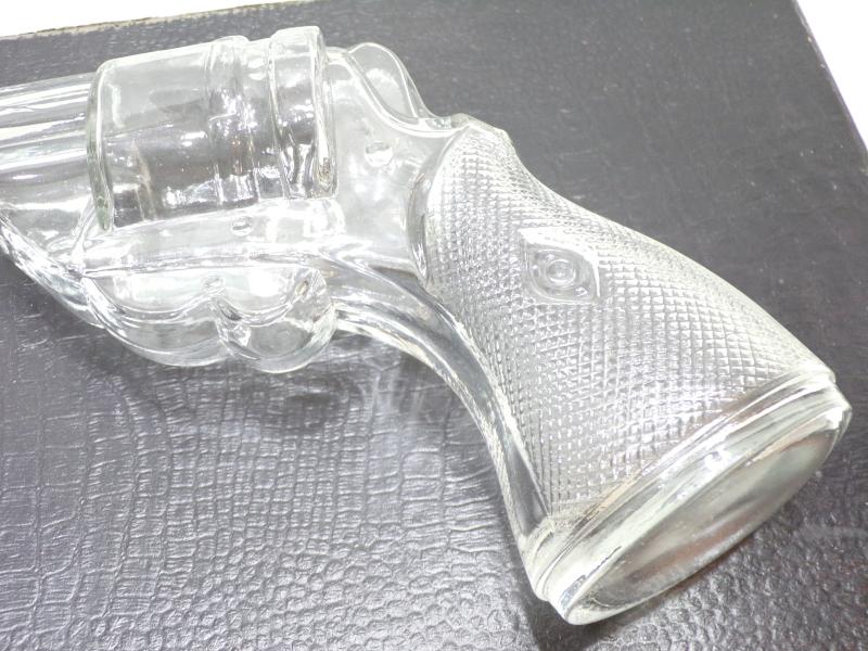 Pair Vintage Austrian Glass Pistol Sweet/Liquor Flasks.