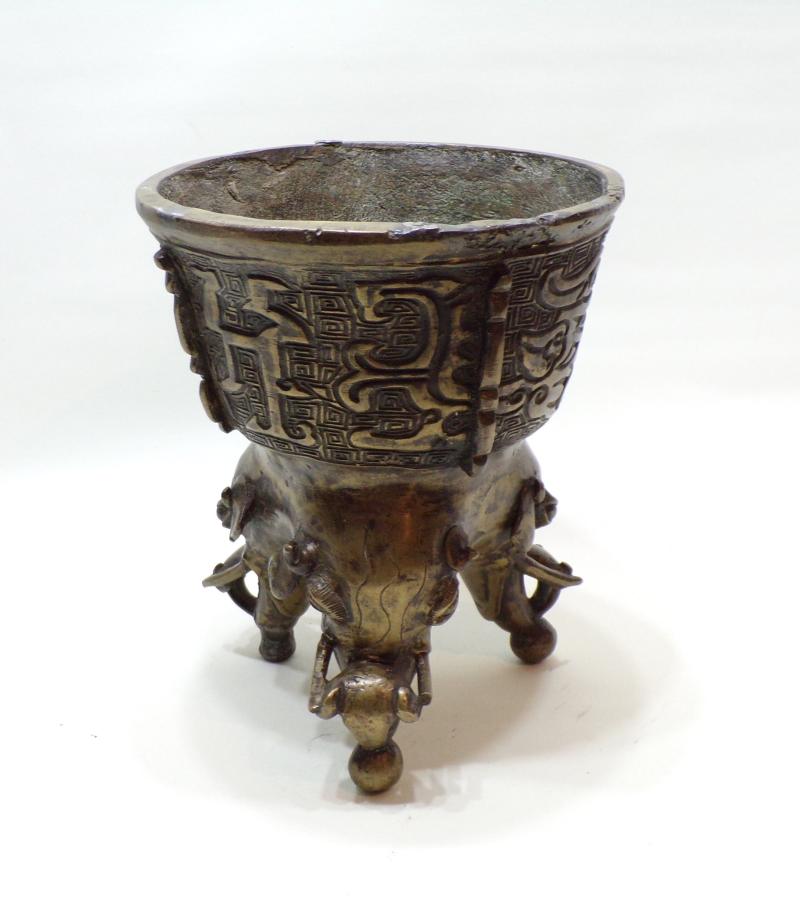 Antique Tibetan Bronze Temple Censer.