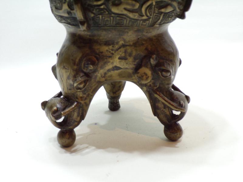 Antique Tibetan Bronze Temple Censer.