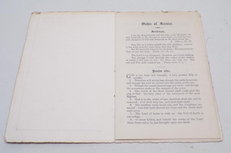 Two WW1 Era Ephemera Items, Scroll and Memorial Service