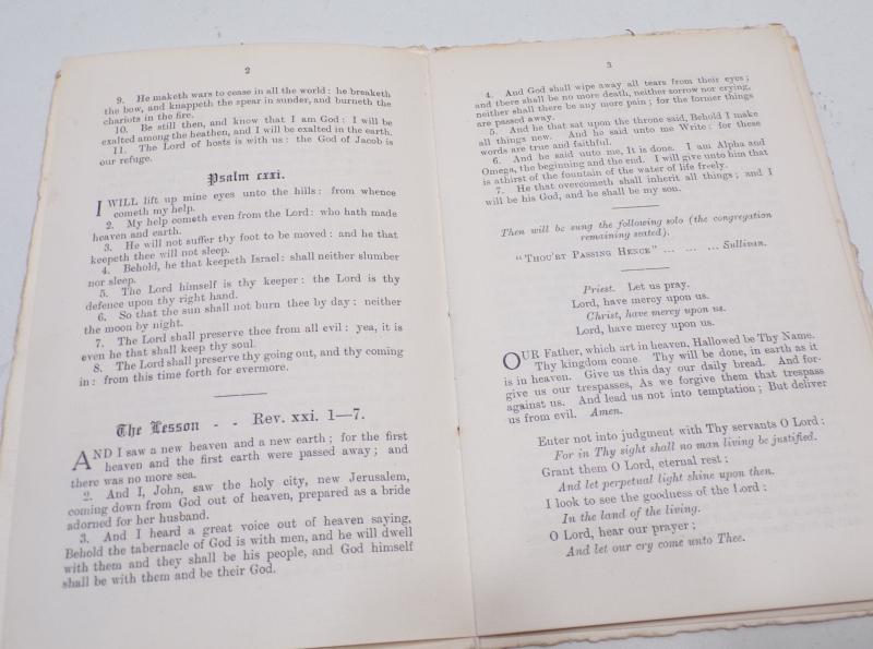 Two WW1 Era Ephemera Items, Scroll and Memorial Service