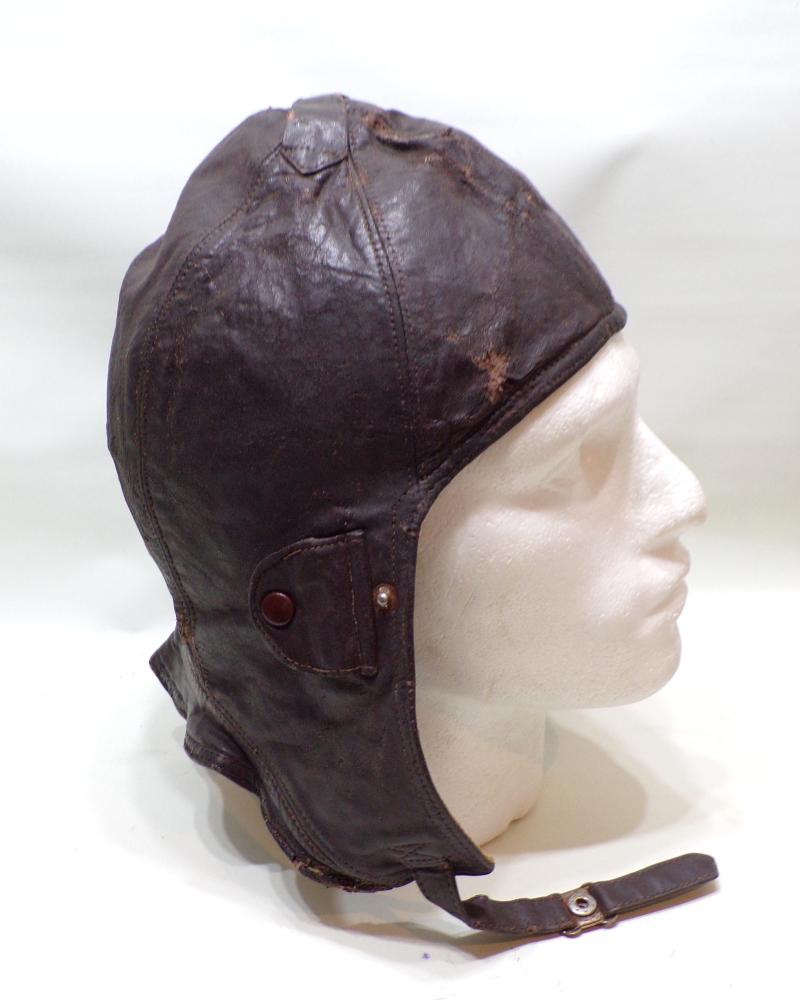 WW1 German Leather Flying Helmet.