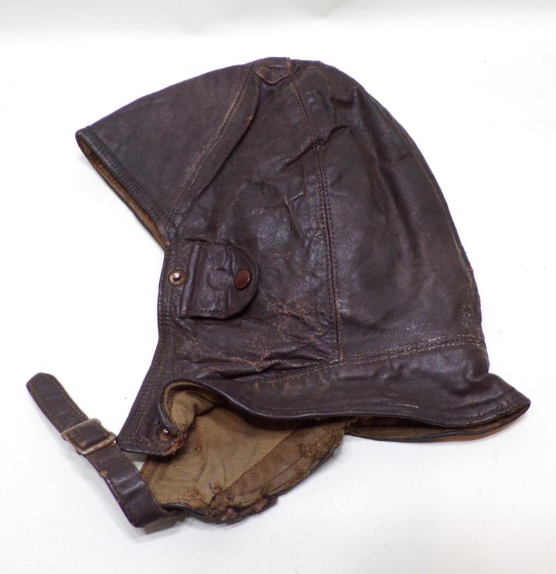 WW1 German Leather Flying Helmet.