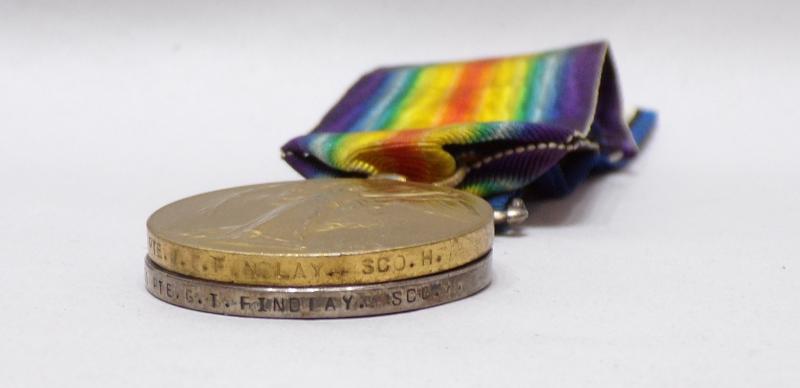Scarce WW1 Medal Pair to Findley Scottish Horse Yeomanry.
