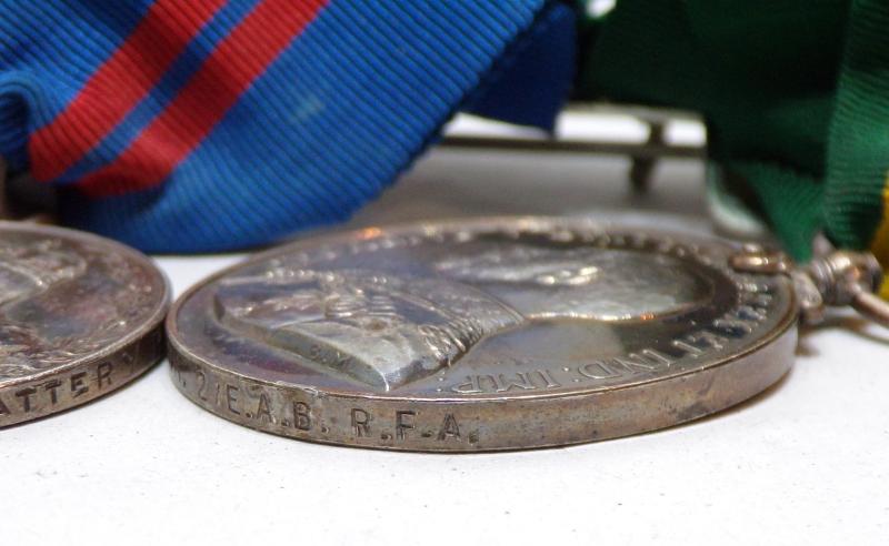 Territorial Force Medal Group 4 to Smith RFA & Queens.