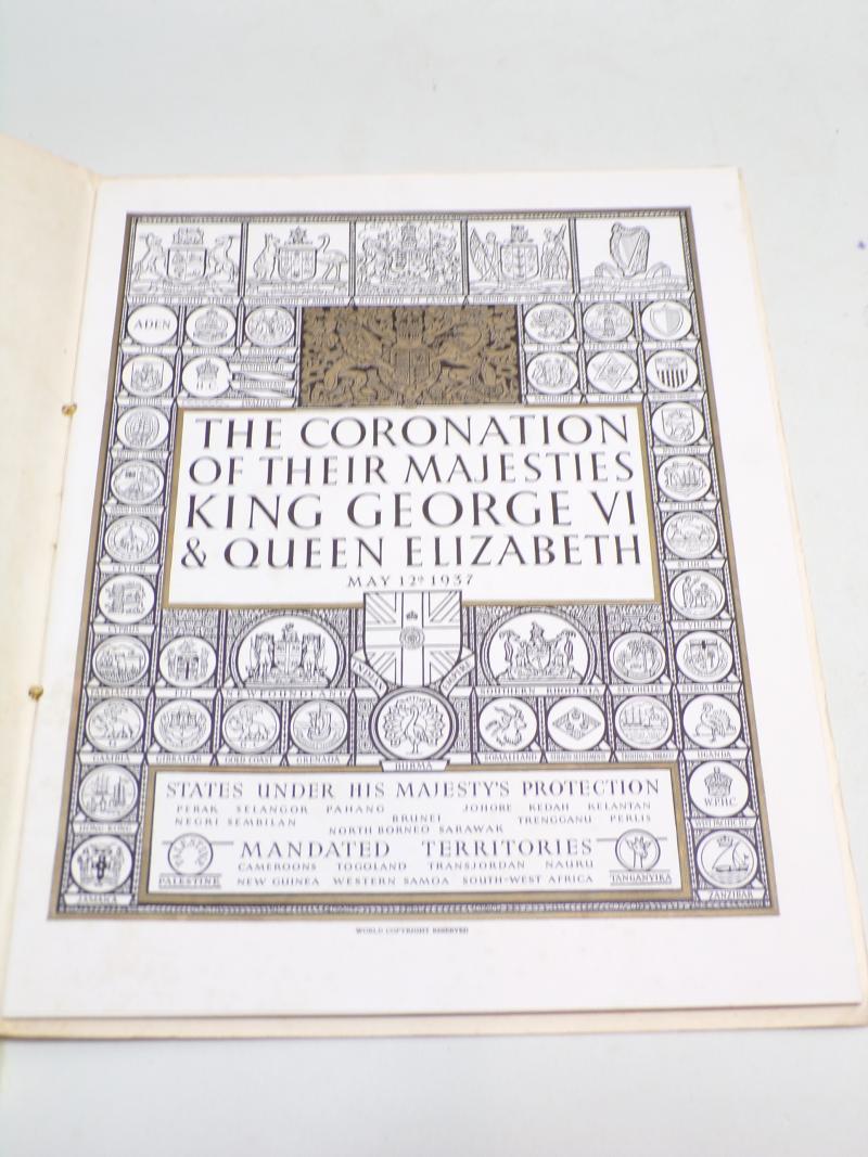 King George VI Official Coronation Program & Book.