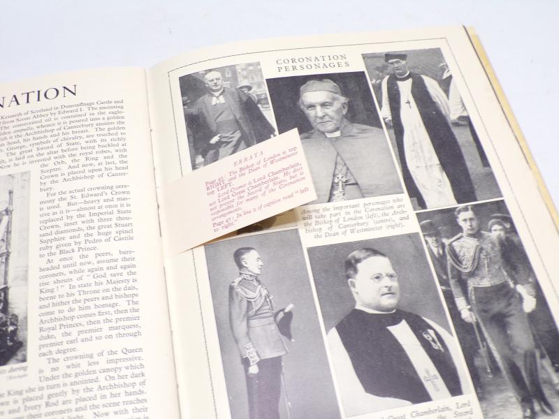 King George VI Official Coronation Program & Book.