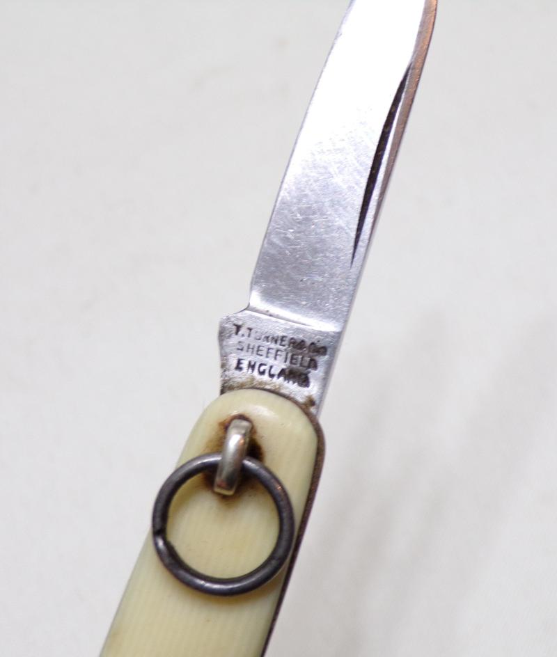 Unusual 2 Blade Folding Knife by Turner.