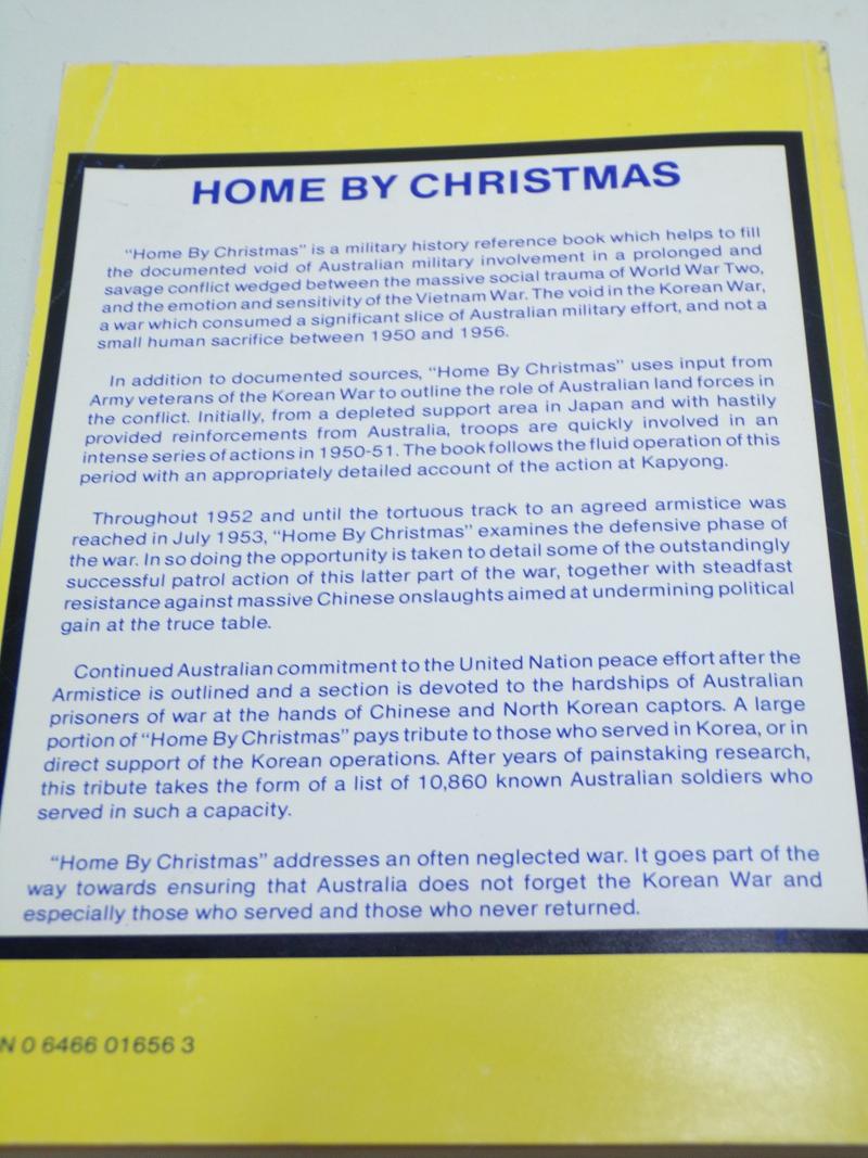 Book – Home by Christmas Australian Army Korea 1950-56