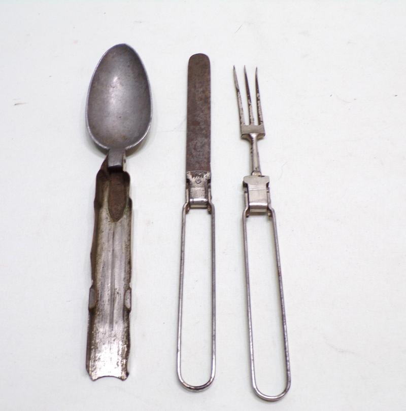 Boer War / WW1 Officers Folding Campaign Cutlery