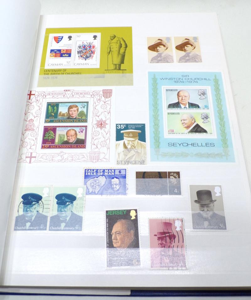 Fine Collection of Military Themed Stamps in a Stock Book