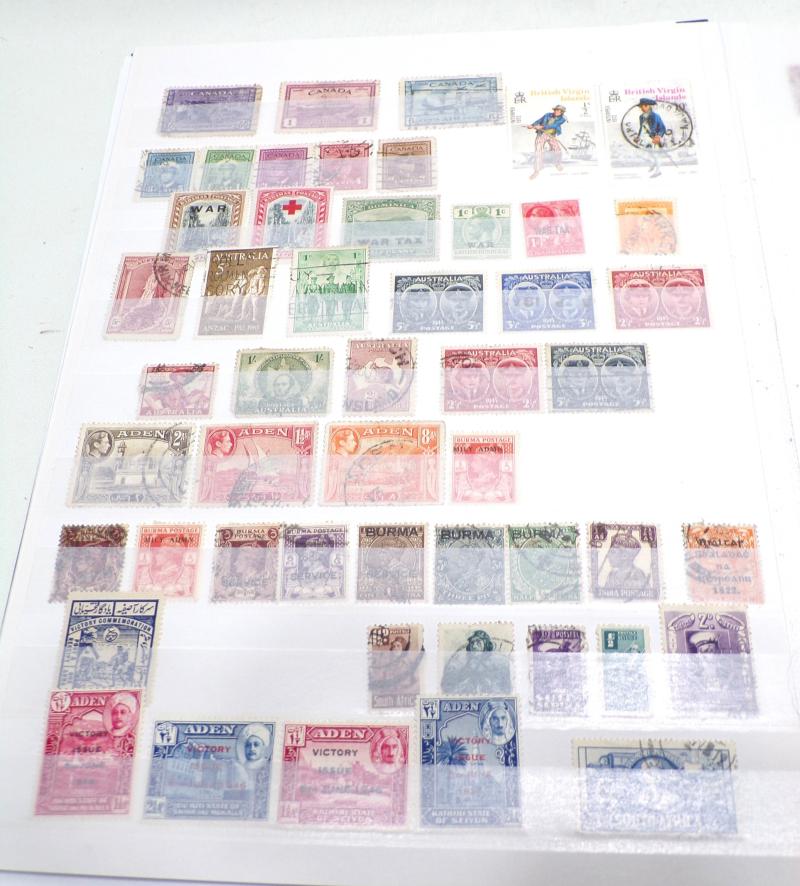 Fine Collection of Military Themed Stamps in a Stock Book