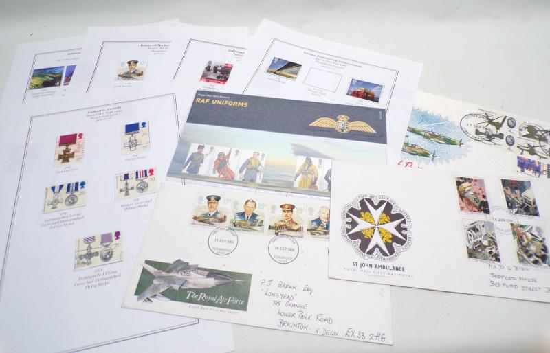 Fine Collection of Military Themed Stamps in a Stock Book