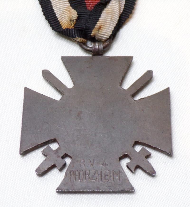 German Honour Crosses with Swords. Maker RV4