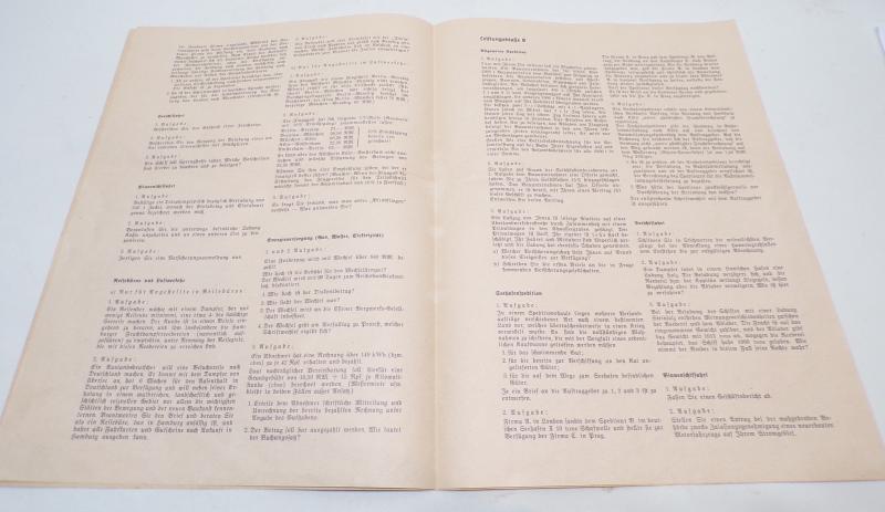 Scarce WW2 Era German Reichsberufswettkampf Exam Paper