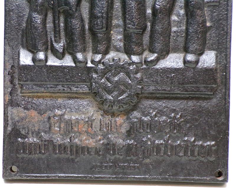 Solid Iron DAF Factory Plaque.