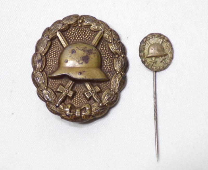 WW1 German Silver Wound Badge & Pin.