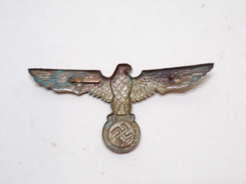 Scarce WW2 German Kriegsmarine Pith Helmet Eagle.