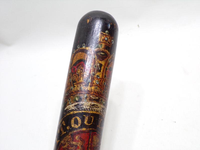 Victorian Painted Police Truncheon.