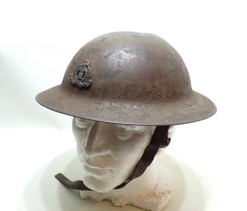 WW1 Mk1 Type B Brodie Helmet with Original Badge and Decal.