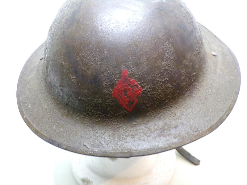 WW1 Mk1 Type B Brodie Helmet with Original Badge and Decal.