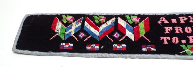 WW2 Soldiers Embroidery Belt.